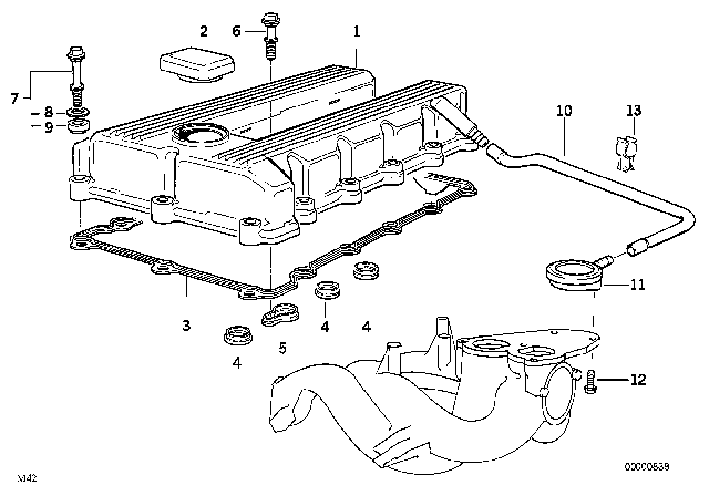 1993 BMW 318is Hose Clamp Diagram for 11611739684