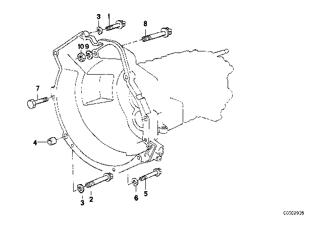 1988 BMW 325is Gearbox Mounting Diagram
