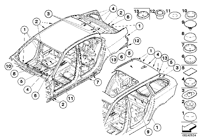 2007 BMW 530xi Sealing Cap/Plug Diagram 3