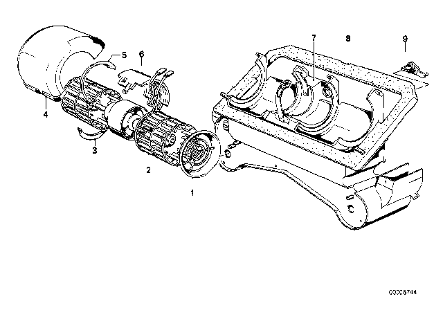 1980 BMW 320i Single Components Heater Diagram