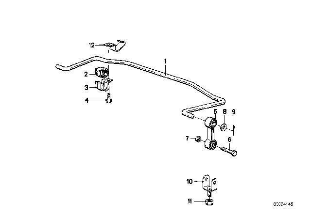 1984 BMW 318i Stabilizer Rubber Mounting Diagram for 33551129677