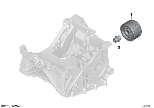 2019 BMW i3s Lubrication System - Oil Filter Diagram