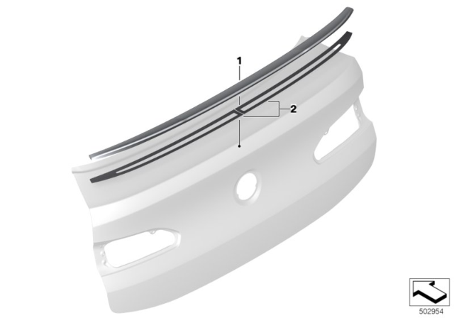 2020 BMW X4 M SET, ADHESIVE TAPE REAR SPOI Diagram for 51628083390