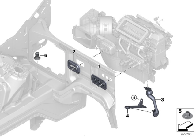 2017 BMW X5 M Assorted Grommets Diagram