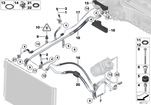 2018 BMW 640i Gran Coupe Suction Pipe Diagram for 64539231049