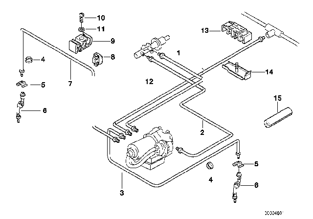 1995 BMW 325is Brake Pipe Front ABS Diagram 2