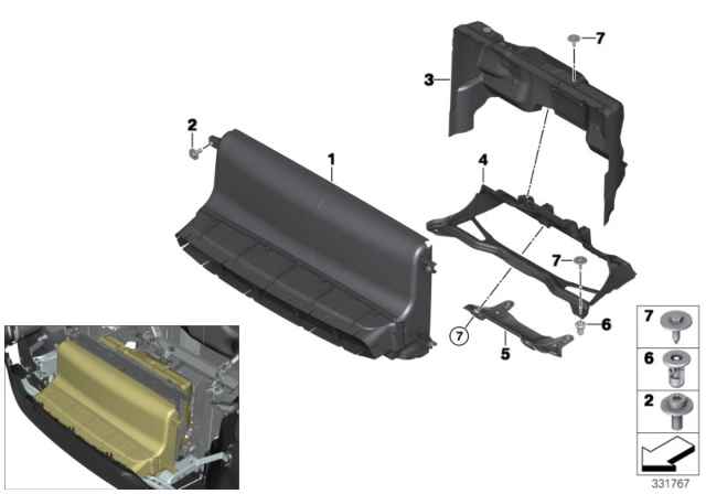 2014 BMW i3 Air Duct, Middle, Lower Section Diagram for 51747294627