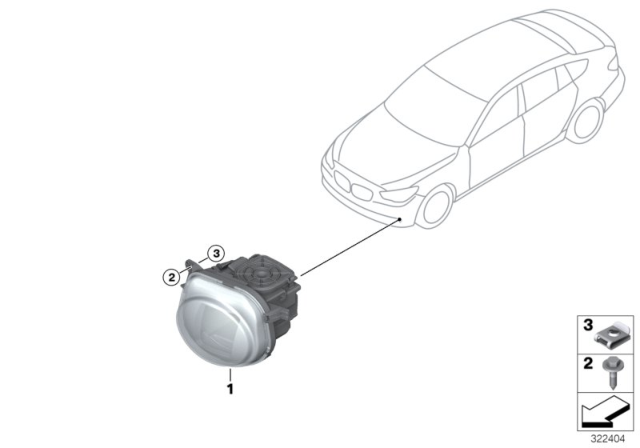 2015 BMW 550i Headlight, Dynamic Light Spot Diagram
