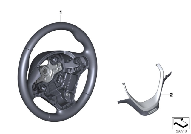 2014 BMW 320i Individual Sports Steering Wheel Diagram