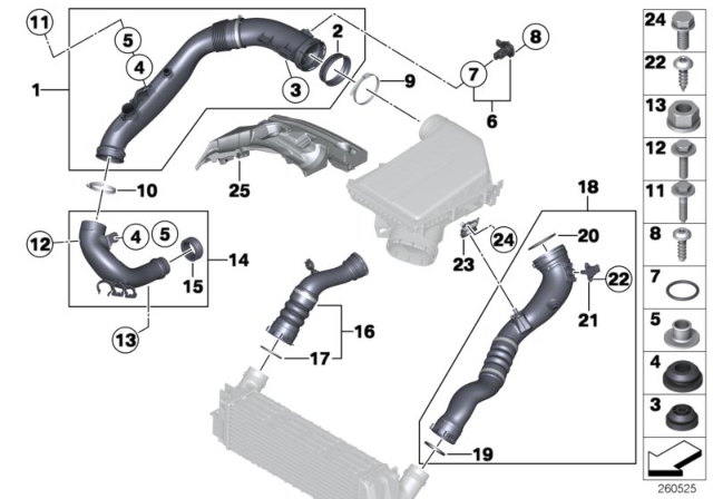 2013 BMW X3 Air Ducts Diagram
