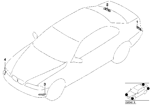 2002 BMW 325Ci Reflector Left Diagram for 63146920687