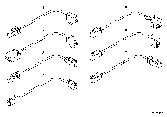 2008 BMW M6 Universal Aerial Cable Diagram 2