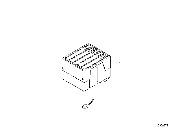 2001 BMW 540i Retrofit Kit, Cassette Box Diagram for 51169415970