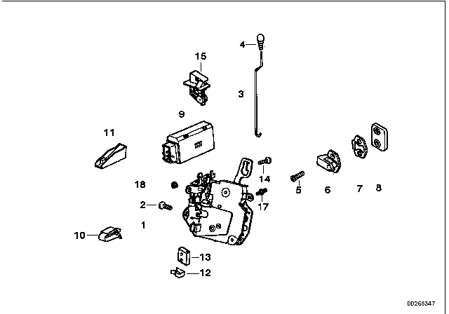 1993 BMW 325i Lock Plate Diagram for 51211960194