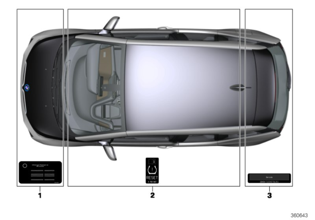 2018 BMW i3 Information Plate, Charging Socket Diagram for 71219323528