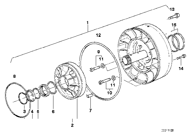 1997 BMW 540i Gasket Ring Diagram for 24311421706