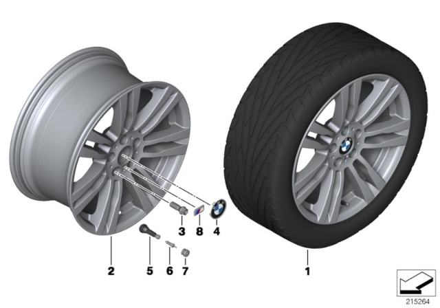 2012 BMW X6 BMW LA Wheel, M Double Spoke Diagram 2