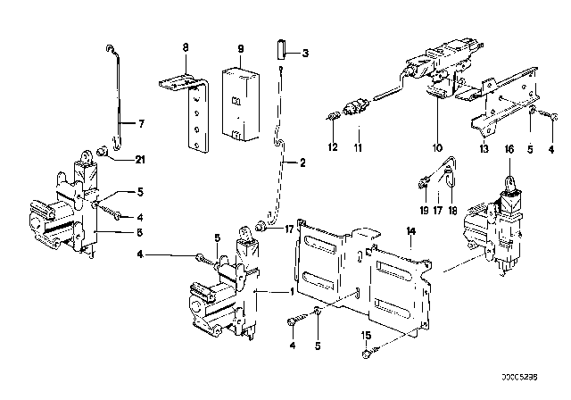 1982 BMW 633CSi Central Locking System Diagram 3