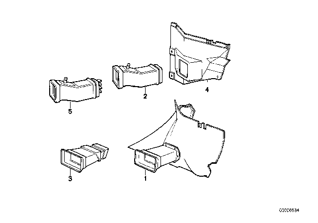 1989 BMW 325i Air Duct, Right Diagram for 51711979140
