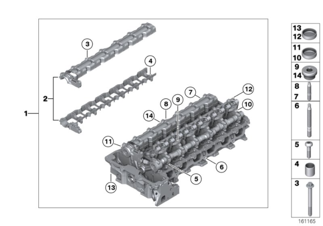 2007 BMW 328i Cylinder Head & Attached Parts Diagram 1