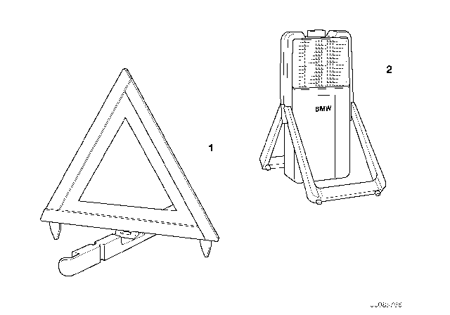 1996 BMW M3 Warning Triangle Diagram