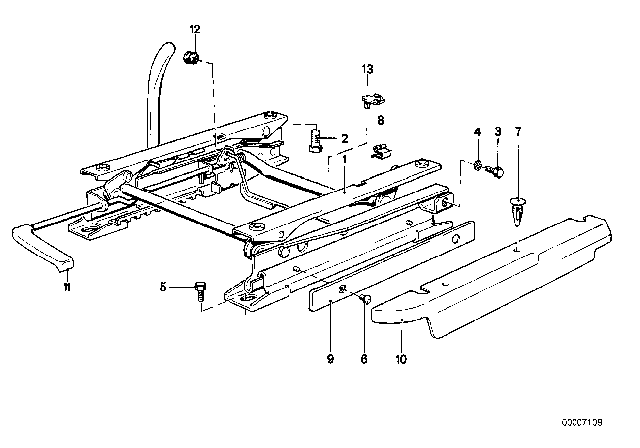 1989 BMW 635CSi Covering Outer Right Diagram for 52101873538