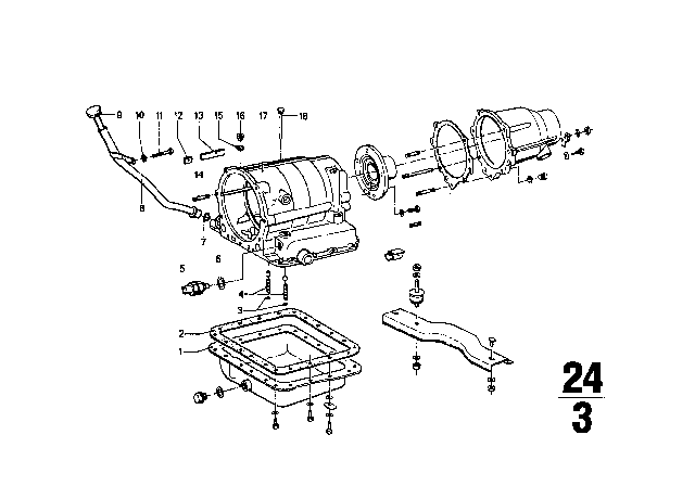 1971 BMW 2002 Mounting Parts / Suspension (ZF 3HP12) Diagram 2