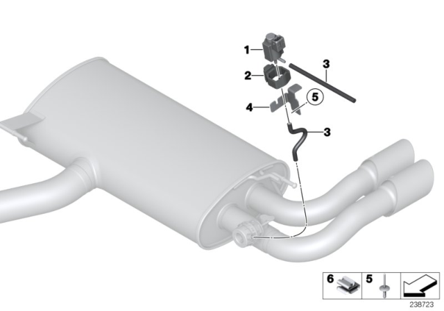 2011 BMW X3 Vacuum Control, Exhaust Flap Diagram