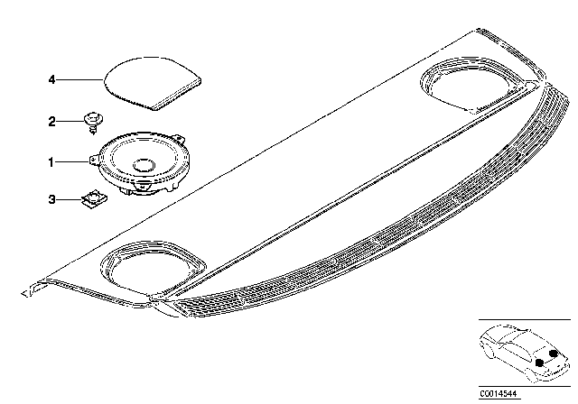 2001 BMW 320i Single Parts For HIFI System Diagram 2