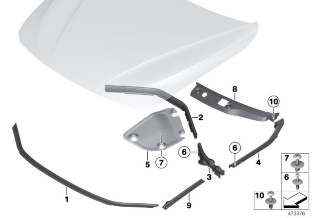 2014 BMW 320i Sealing Side Panel Right Diagram for 51767264274