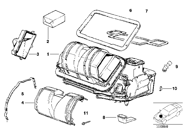 2002 BMW Z3 M Gasket Diagram for 64111370936