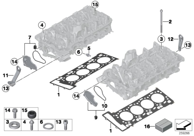 2014 BMW 650i Cylinder Head & Attached Parts Diagram 2