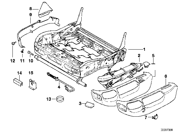 1998 BMW 740iL Cover Panel Outer Left Diagram for 52108207235