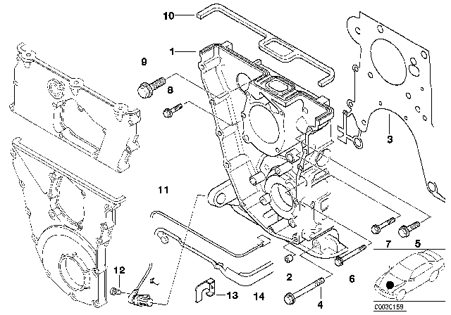 1992 BMW 318i Hex Bolt With Washer Diagram for 07119900497