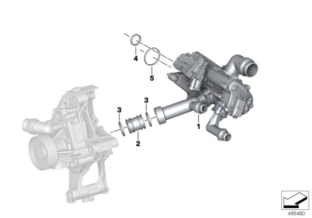 2020 BMW M340i Engine Cooling Heat Management Diagram