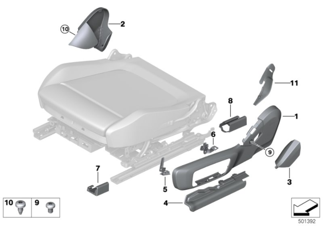 2020 BMW 840i SLOT COVER, LEFT Diagram for 52108469227