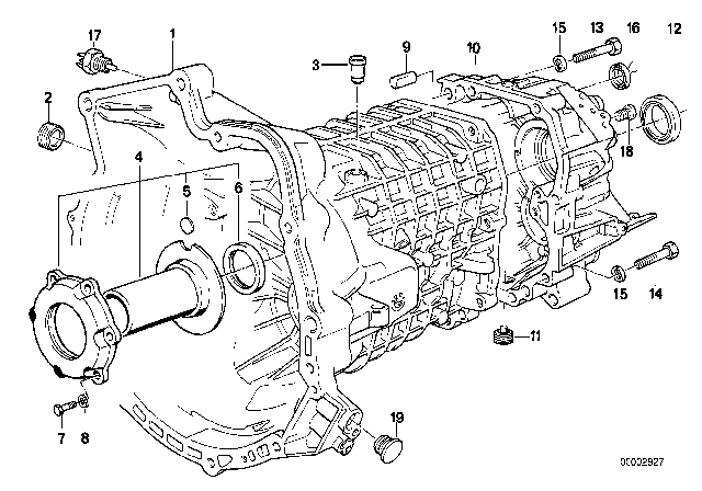 1992 BMW 535i Housing & Attaching Parts (Getrag 260/6) Diagram