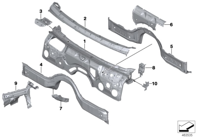 2020 BMW 840i MOUNT, SUPPORTING TUBE, LEFT Diagram for 41007496831