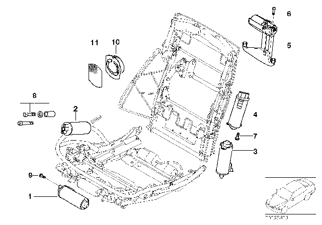2008 BMW Alpina B7 Drive, Seat Angle Adjustment Right Diagram for 67317070488
