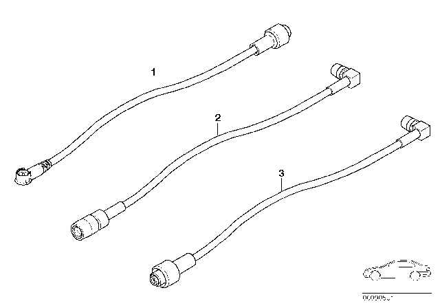 1996 BMW 750iL Aerial Cable, Audio/Video Diagram for 61126916290