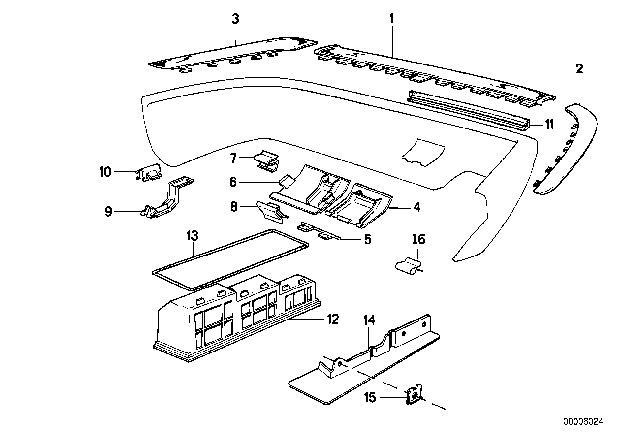 1991 BMW 750iL Covering Right Diagram for 51711963060