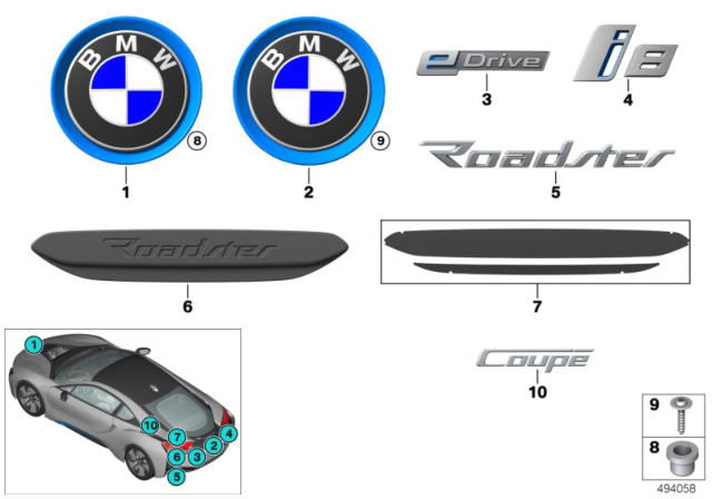 2020 BMW i8 ADHESIVE TAPE Diagram for 51149478913