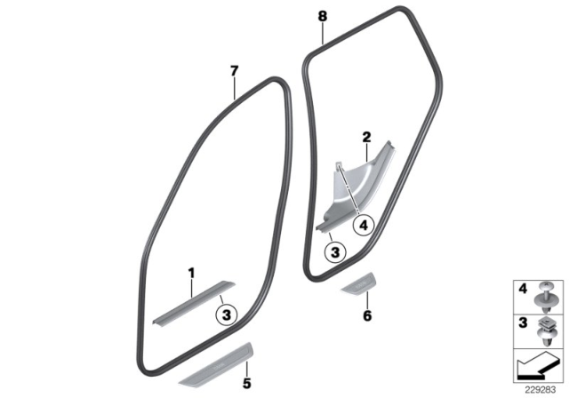 2018 BMW X4 Mucket / Trim, Entrance Diagram