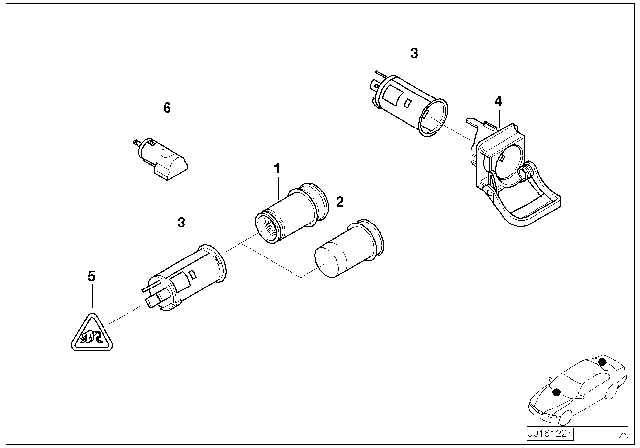 2006 BMW M5 Bulb Socket Diagram for 61316985895