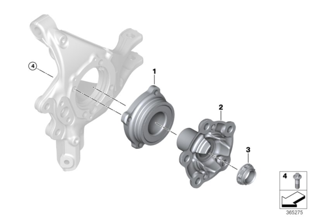 2015 BMW M3 Side Shaft/Wheel Bearings Diagram