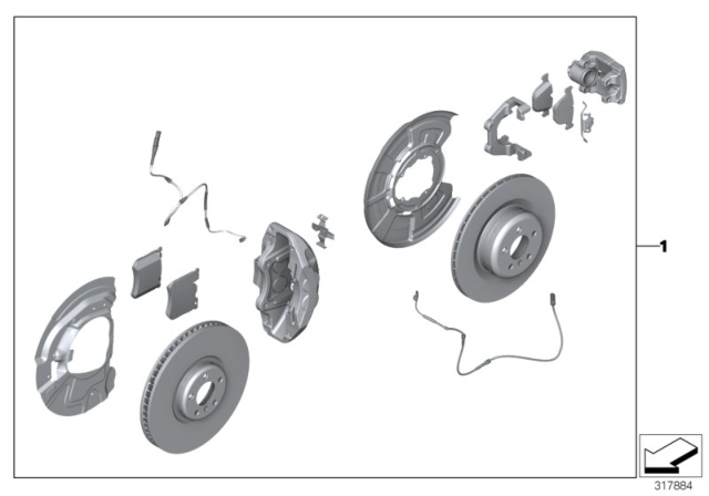 2019 BMW X6 Sports Brake Retrofit Kit Diagram