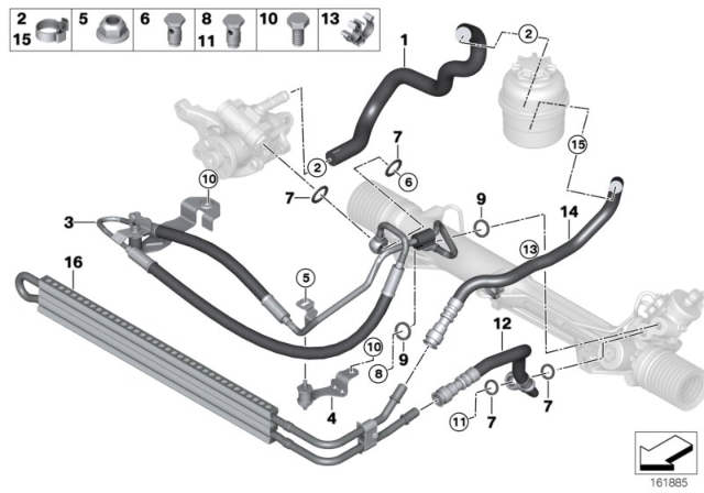 2010 BMW 335i xDrive Hose Clamp, Double Diagram for 64219119951