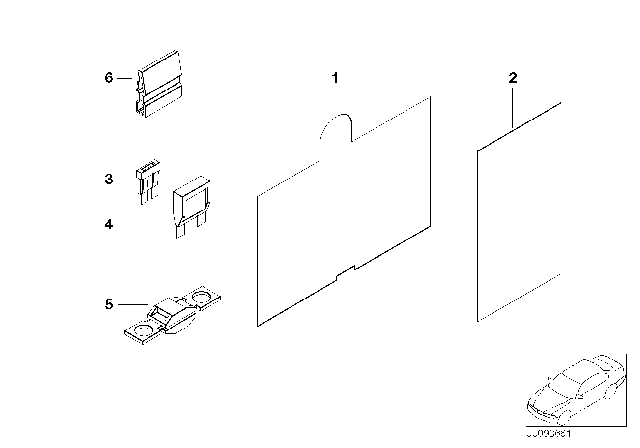 2008 BMW X6 Single Components For Fuse Housing Diagram
