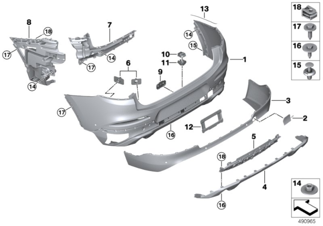 2019 BMW X4 Trim Panel, Rear Diagram