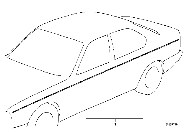 1996 BMW 328is Ornamental Strips "Universell" Diagram